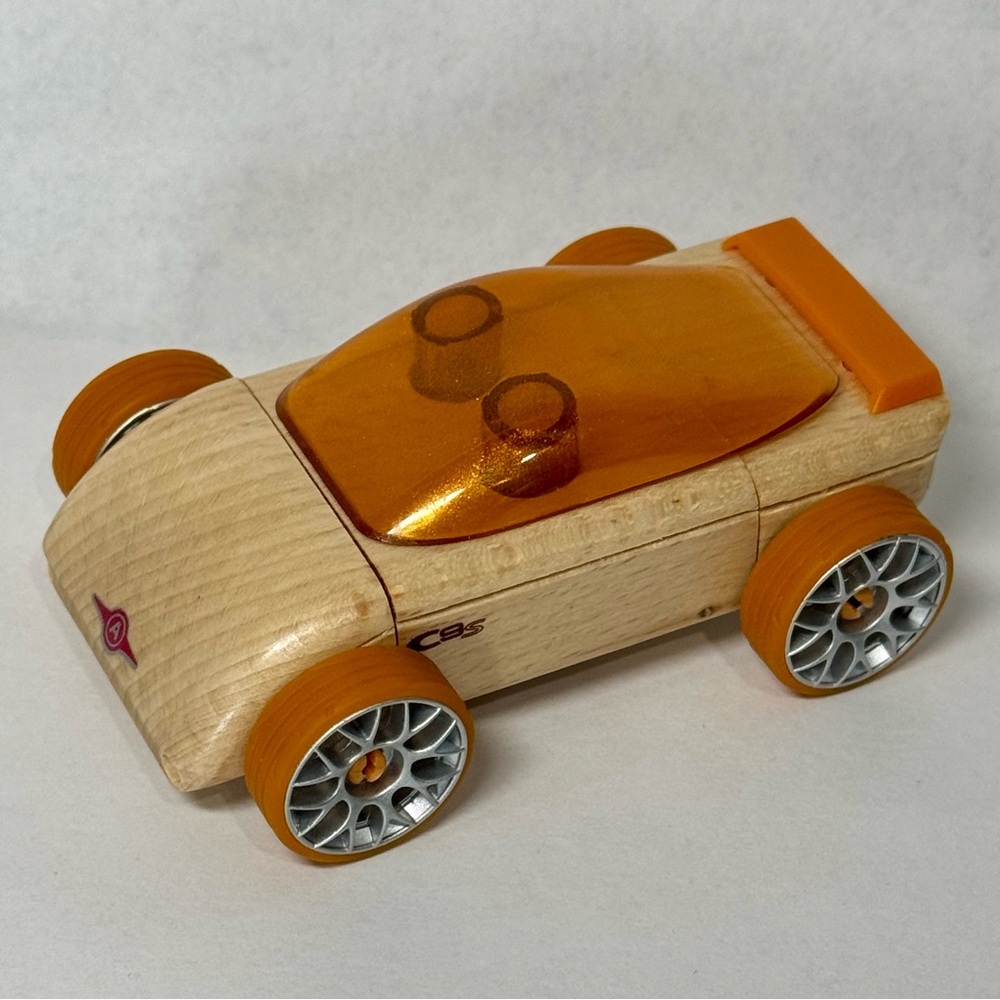 Calello Automoblox Wooden Toy Car 2010 Glittery Orange Heirloom Quality - Picture 2 of 8
